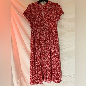 Red Floral Dress